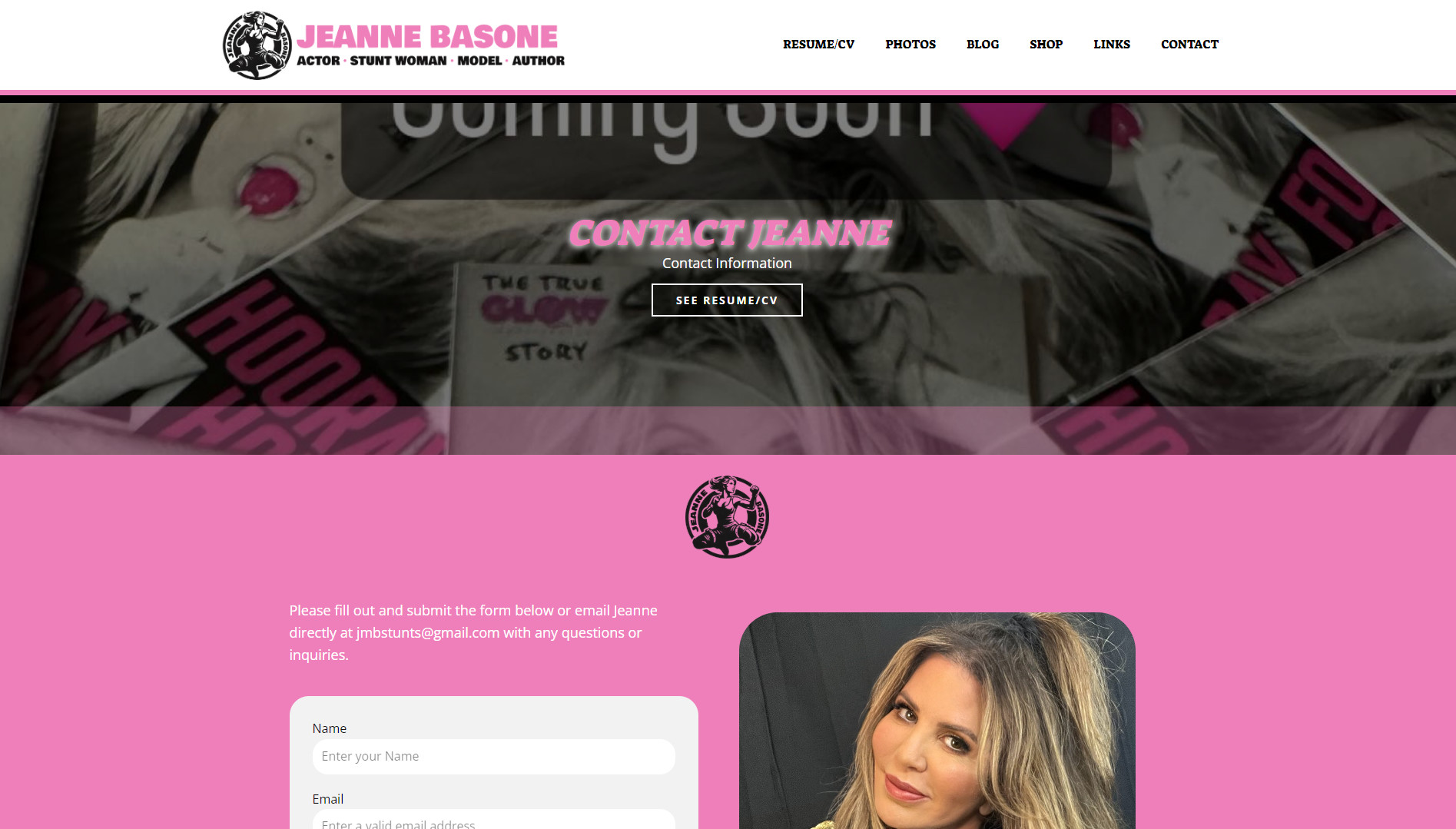 Jeanne Basone Website - Contact