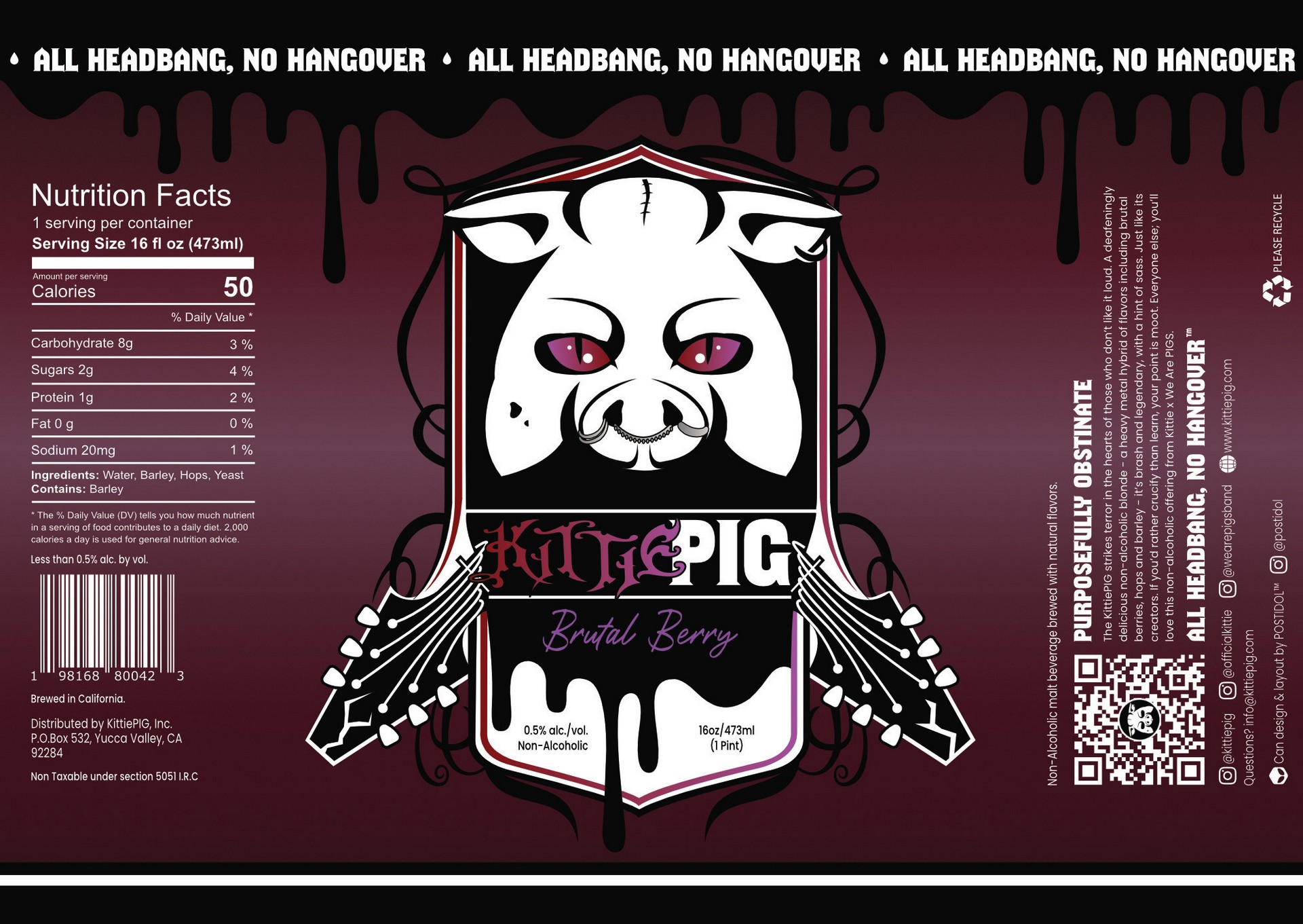 KITTIPIG BEER CAN LABEL VER 2.0