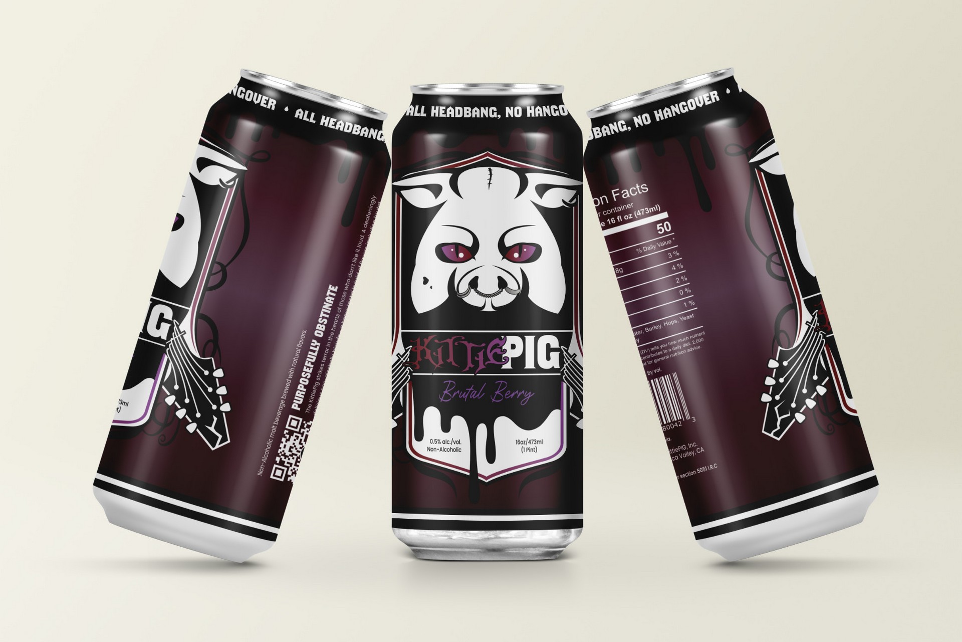 KITTIPIG BEER CAN LABEL MOCKUP
