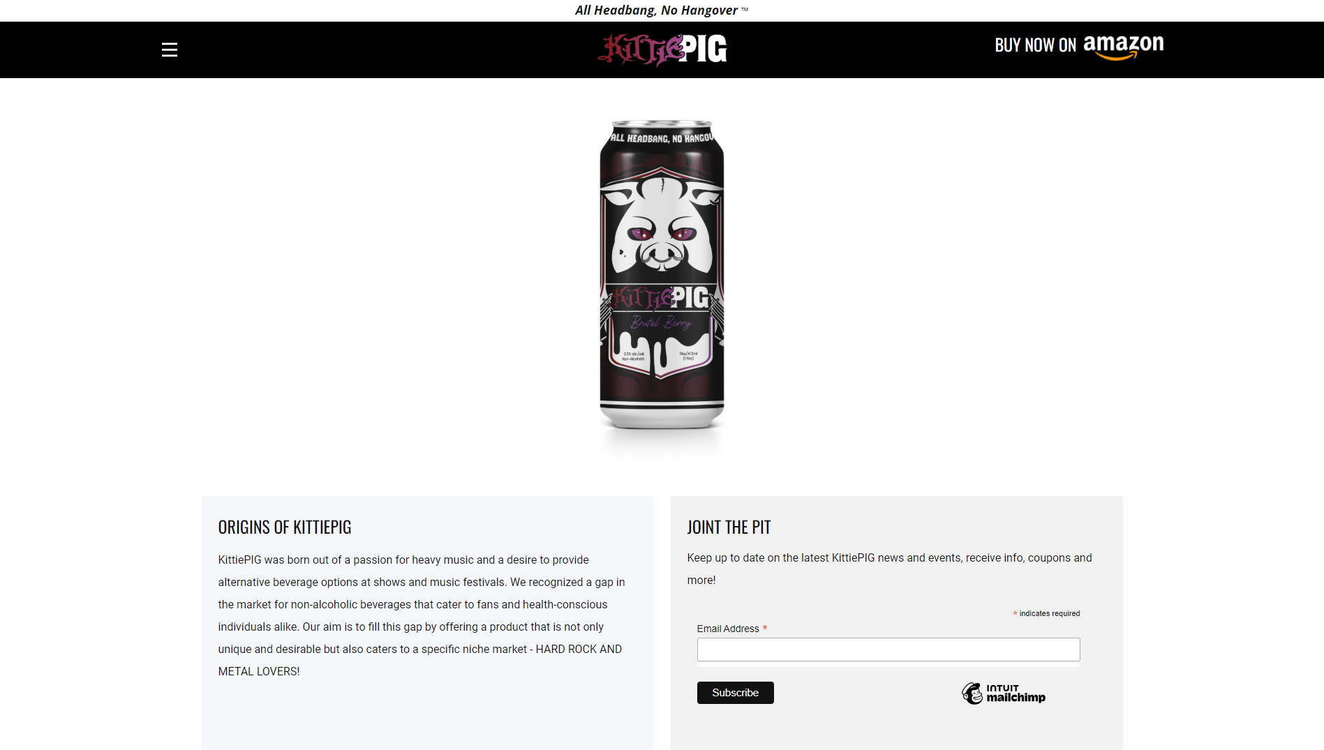 Kittiepig website - Origins page